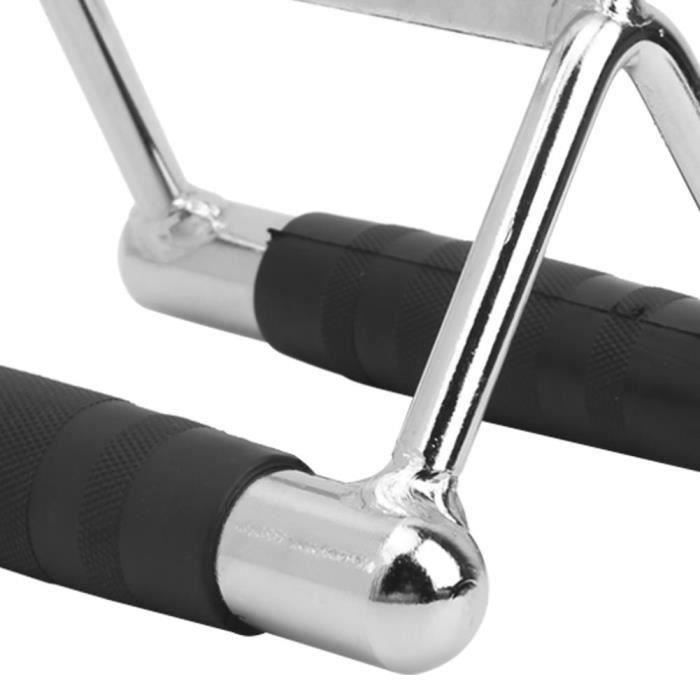 Kit Accessoires Musculation Bras - 5 Pièces Pour Machine à Câbles - Poignées Et Corde Triceps - Noir