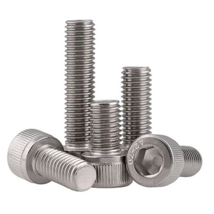 Vis à Tête Fraisée M2 X 12mm En Acier Inox 304 - 50 Pièces, Six Pans Creux, Pour Bricolage Précis