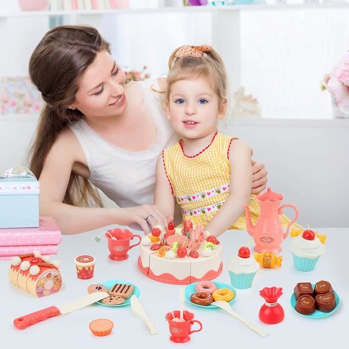 Gâteau D'anniversaire Jouet Kramow – 82 Pièces De Pâtisserie, Desserts, Vaisselle, Bougies Musicales – Jeu D'imitation Culinaire – Dès 3 Ans