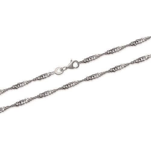 Collier Maille Singapour 40 cm Or Blanc 750 - 18 carats