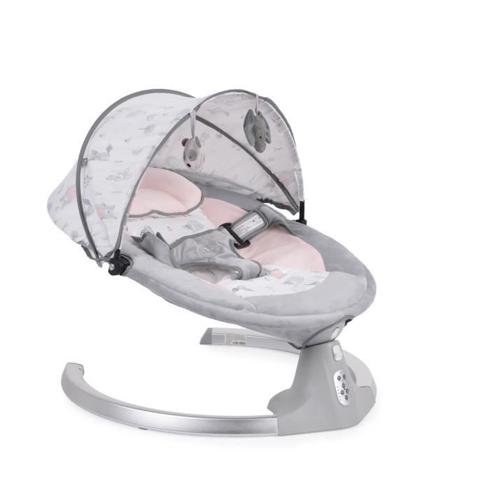 Transat automatique pliable électrique pour bébé avec moustiquaire chaise  haute berceau musique télécommande balancelle 65 x