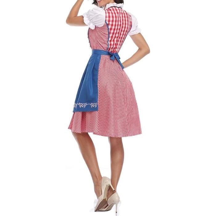 ZCJ Chemisier Dirndl Femme En Dentelle Bavaroise
