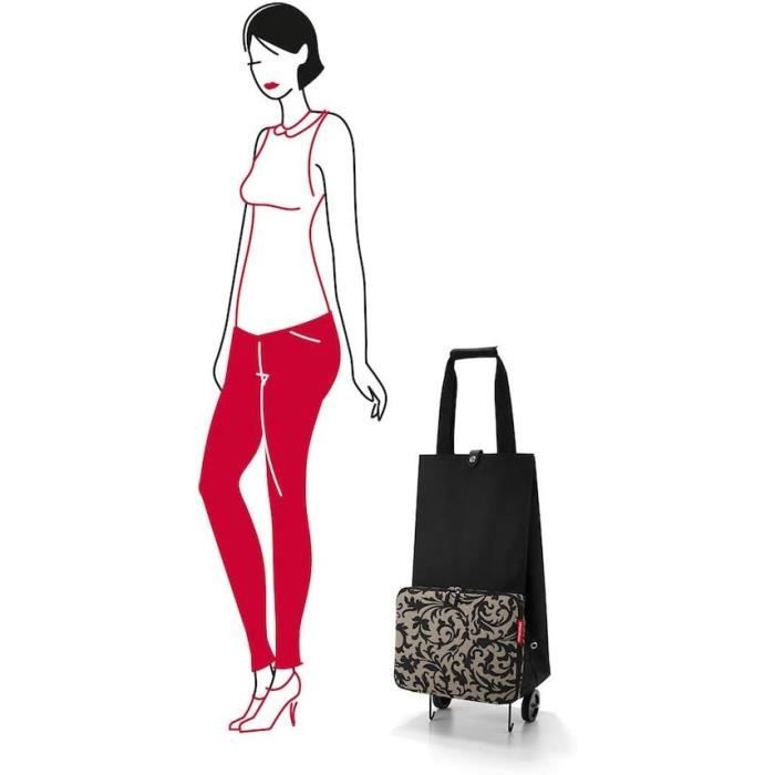 Chariot De Courses Pliable Reisenthel - Panier à Roulettes Pliable, Motifs Points Noirs - Modèle HK7009
