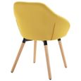 Home® Chaise de Salon Scandinave - Chaise de salle à manger - Fauteuil Chaise de cuisine Chaise à dîner Jaune - Tissu 7020-3