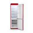 SCHNEIDER - SCCB250VR - Réfrigérateur combiné vintage - 249L (180+69) - Froid statique - 4 clayettes verre - Rouge-3