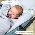 Couverture bébé siège bébé - TOTSY BABY - Animaux aquatiques gris - 90x90 cm - Coton-3