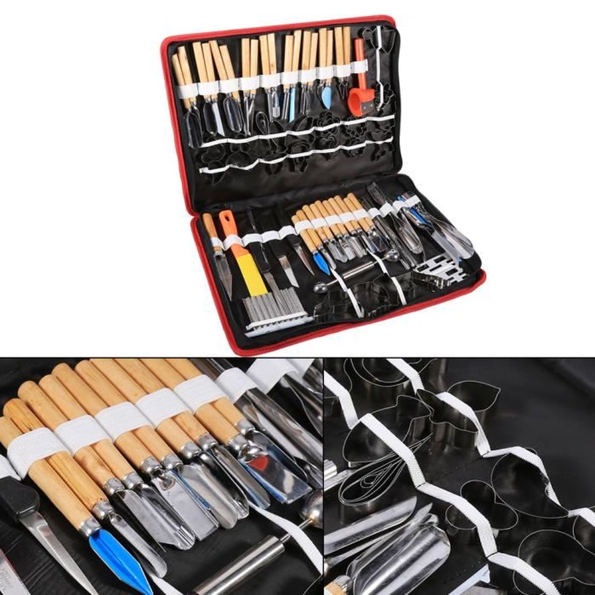 80 PCS Différents Outils de Sculpture Kit Chrome Acier Fruits Légumes Garniture avec Étui de Rangement pour Professionnels Chefs et Sculpture Amateurs 80 PCS Différents Outils de Sculpture Kit Chrome Acier Fruits Légumes Garniture avec Étui de Rangement pour Professionnels Chefs et Sculpture Amateurs