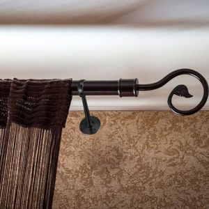 Support Tringle à Rideaux Métal - Longueur 12 Cm - Pour Tige 28 Mm - Noir Mat Et Autres Finitions - 5
