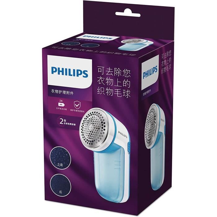 Philips gc026 00 rasoir anti bouloche et anti peluche bleu - Cdiscount