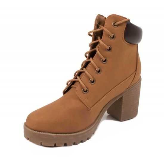 Bottines rangers talon femme Clearance