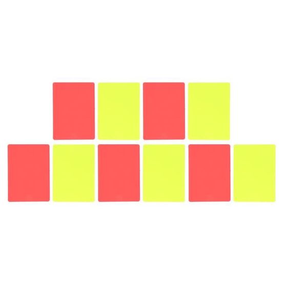 Cartes D'arbitre Jaune Et Rouge - 7,5 X 10,5 Cm, En PVC, Pour Football, Basket, Sports Scolaires