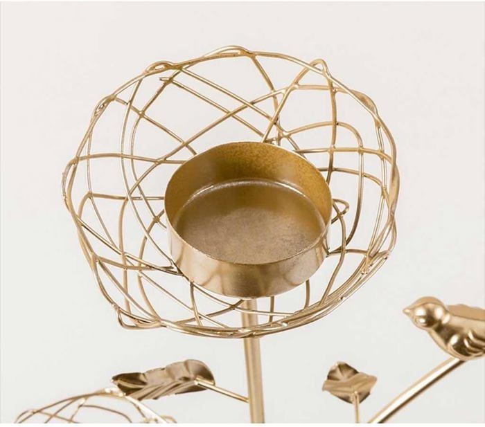 Chandelier En Fer Forgé Style Rétro - Porte-Bougie Avec Poignée - Décoration Mariage, Fête, Dîner - Noir Mat