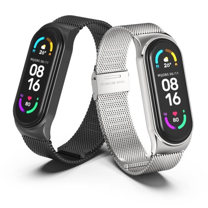 Bracelet Magnétique En Acier Inoxydable Pour Xiaomi Mi Band 9 / Mi Band 8 - Bracelet Métallique Ajustable Femme Homme