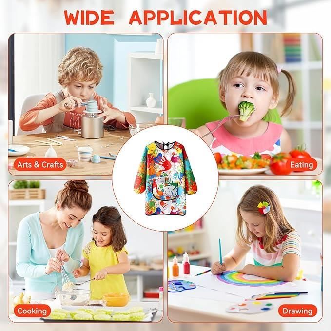 Tablier Peinture Enfant 6 Ans SULIUDAJI 1 Pièces Blouse Peinture Enfant, Tablier De Tablier Cuisine Enfant