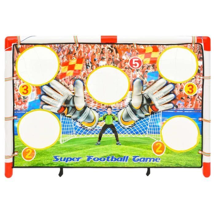 HOMCOM But de Football Cage pour Football Extérieur Pour Enfants 116 x 48l  x 76 cm Blanc 