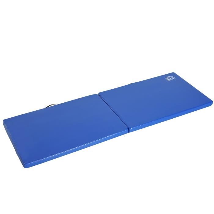 HOMCOM Tapis de Gymnastique Yoga Pilates Fitness Pliable Portable
