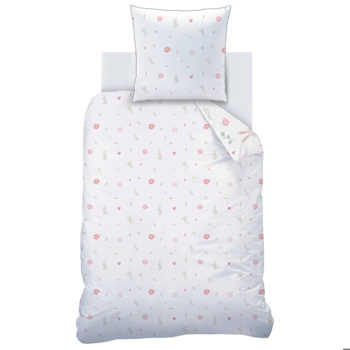 DIMENSIONS : Piqûres De Lapins En X - 100% Coton - Blanc - 15,5 X 15,5