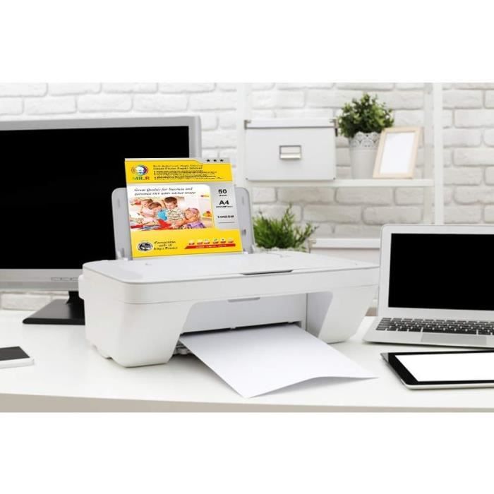 Papier Photo Brillant Double Face MR.R 120gsm A4 - 100 Feuilles Pour Imprimantes Jet D'encre, Haute Résolution