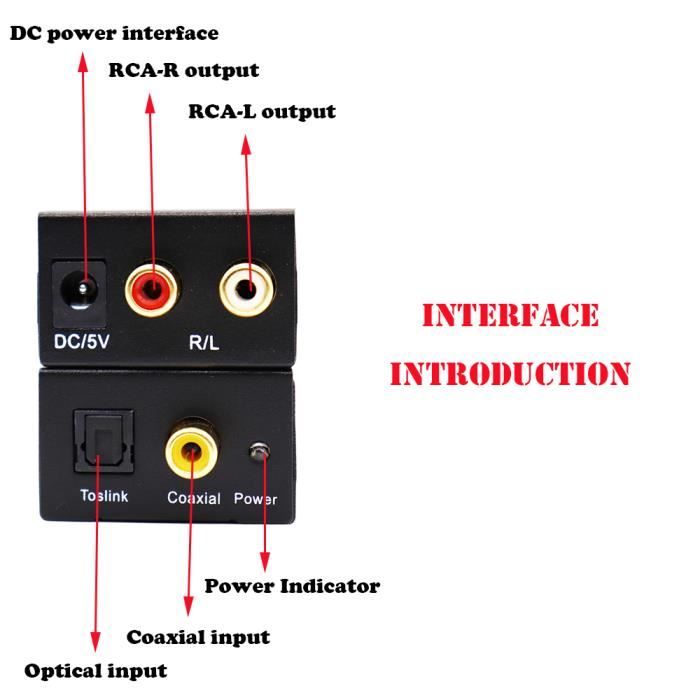 YANBORONSN Interfaz RCA digital coaxial a hembra de 3,5 mm con cable de alimentación USB para televisores, decodificadores, PS4 y otros dispositivos de 0,2 m