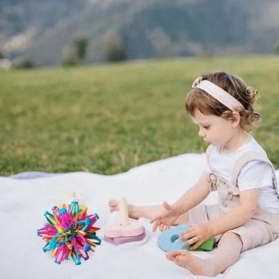 Balle Extensible Toy - ZGEER - Multi Couleurs - Boule rétractable variée - Jouet d'éducation précoce - Sport