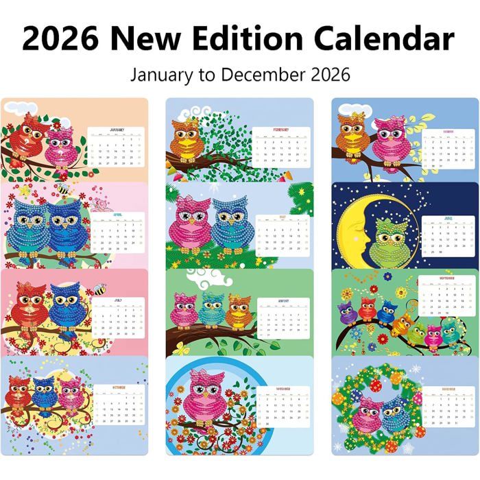 Calendrier De L'Avent Diamond Painting DIY - Calendrier De Table 2025-2026 - Kit Art Diamant - 1
