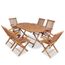 7 Pcs Mobilier De Jardin Pliable Teck Salon De Jardin Jeu De