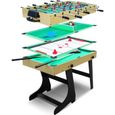 Table multi-jeux - CONCEPT USINE - Vitoria - Baby-foot, Billard, Ping-Pong, Hockey - Bois clair-0