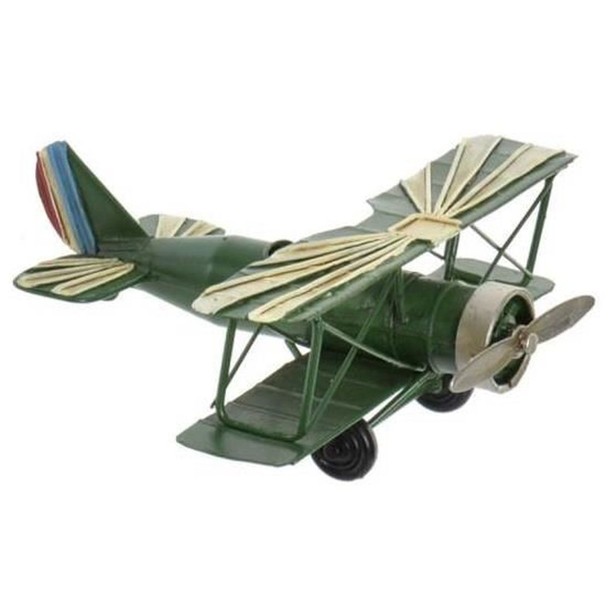 Ancien Avion Playmobil Replique Avion Ancien Vert De Collection Vintage Retro Metal