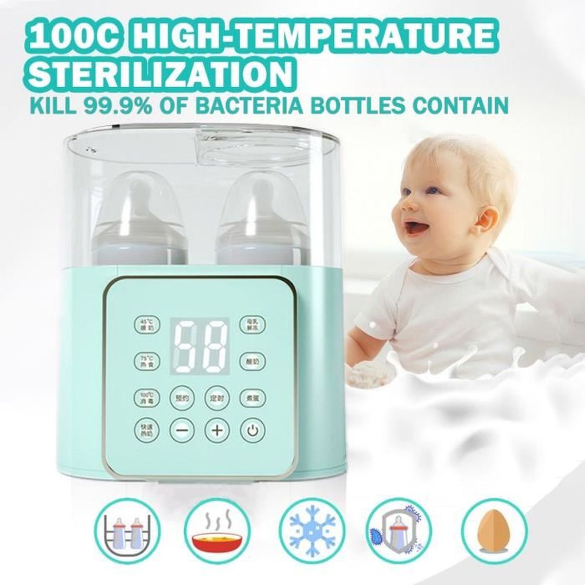 4 En 1 Chauffe Biberon Electrique Pour Bebe Avec Fonction Reservation Et Controle De L Heure Vert Cdiscount Pret A Porter 4 En 1 Chauffe Biberon Electrique Pour Bebe Avec Fonction Reservation Et Controle De L Heure Vert Cdiscount Pret A Porter
