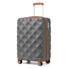 British Traveller Valise Grande Taille 73x47x30cm Valise Rigide Ultra Légère Valise de Voyage avec 4 roulettes et Serrure TSA, Gris