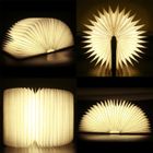 Excelvan Lampe à poser LED 500 Lumens Pliante en forme de Livre, lumière Blanc chaud avec batterie lithium de 2500mAh Jusqu'à 8 h...