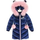 FINDPITAYA Manteau Epaisse Hiver Automne Enfants Fille Doudoune Capuche Fourrure