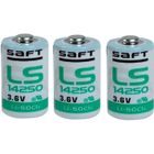 Saft Lot de 3 Piles LS14250 LS 14250, 3.6V Li-SOCI2