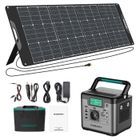 SWAREY Générateur Electrique Batterie 518W avec Panneau Solaire 200W Portatif kit solaire 220v Charge Rapide Batterie de Camping