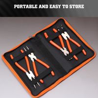Pince Interne Externe Portable 7 Pouces - Orange - Jeu de pinces - Pour Sac de Rangement d'Outils à Main
