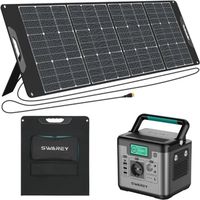 SWAREY Générateur Electrique Batterie 518W avec Panneau Solaire 200W Portatif kit solaire 220v Charge Rapide Batterie de Camping