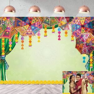 FOND DE STUDIO Diwali Toile de fond verte de 2,1 x 1,5 m, motif f