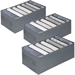 ORGANISATEUR DE TIROIR,7 3 Grey  Boîte De Rangement Pour Jeans, Séparateur De Vêtements, Tiroir
