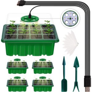 POT DE GERMINATION Pot de germination,Plateaux de démarrage pour cadres avec lumière de croissance,5 plateaux de démarrage pour - 5pcs Normal Type