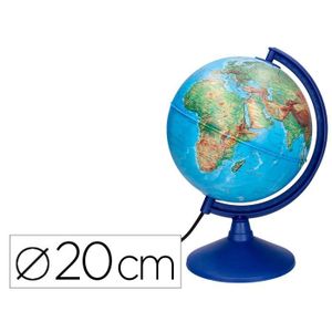 GLOBE TERRESTRE Globe terrestre liderpapel lumineux carte physique et    politique fr diametre 20 cm