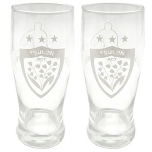 Verre à bière - Cidre Coffret de 2 verres à Bière Rugby Club Toulonnais