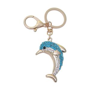 Dauphin Strass Porte-clés Bourse Sac Porte-clé Keychain Charm pendentif cadeau s