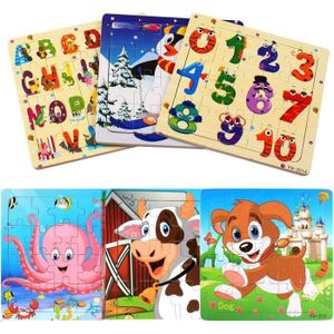 Puzzle Afufu MYSTÈRE chez les enfants en bois, chambre d'hôtes Montessori