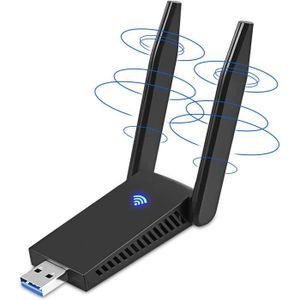 CARTE RÉSEAU  Clé WiFi Puissante 1300 Mbps, Adaptateur WiFi USB 