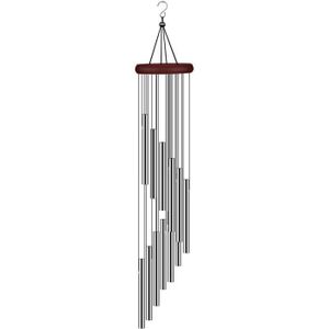 CARILLON À VENT Carillon éolien en métal avec 12 tubes en alliage d'aluminium - CIKONIELF - Décoration d'extérieur - Blanc