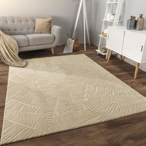 TAPIS Tapis Salon Chambre Adulte Poils Ras Motif Scandinave Motif Boho Motif Geometrique, Dimension:80X150 Cm, Couleur:Crème 5[u17410]