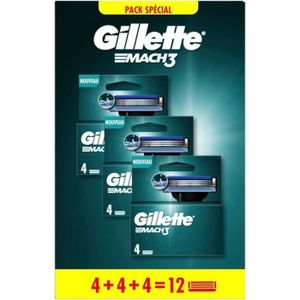 RASOIR MÉCANIQUE Gillette Mach3 Recharges De Lames De Rasoir Pour H