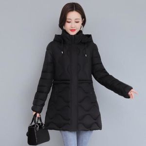 MANTEAU - CABAN MANTEAU Femme Garder au chaud Confortable Classique Coton Mode - Noir ZC