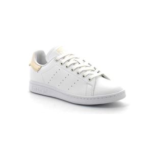 BASKET Baskets - ADIDAS - STAN SMITH W - Cuir - Rose/ecrin - Homme - Lacets - Plat