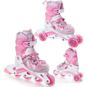 MHXZKHL Patin A Roulette Femme Homme Roller Quad Adulte Roller 4 Roues  Enfant LED Patins à roulettes Artistiques Garçon Fille Retro  Design,LEDRed-36